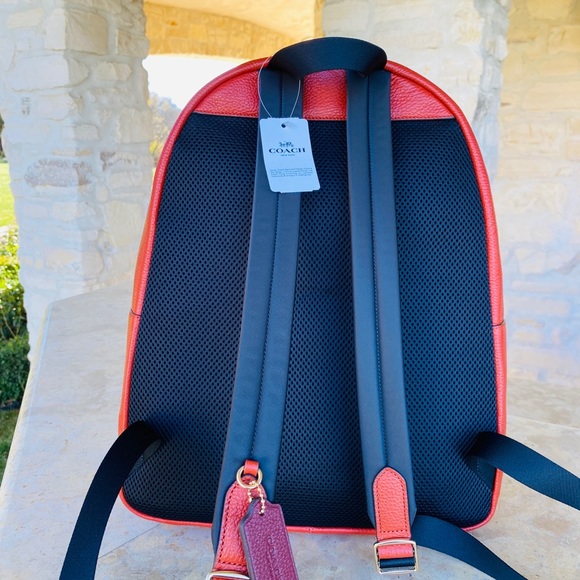 NWT Coach varsity stripe Charlie backpack&wallet - Picture 5 of 16